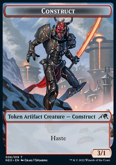 Construct Token (R 3/1) // Spirit Token (C 1/1)⁣ - Kamigawa: Neon Dynasty: Extras⁣ (Token)⁣ [T 6/2]