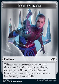 Kaito Shizuki Emblem // Spirit Token (C 1/1)⁣ - Kamigawa: Neon Dynasty: Extras⁣ (Token)⁣ [T 18/2]