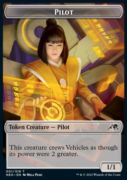 Pilot Token (C 1/1) // Spirit Token (C 1/1)⁣ - Kamigawa: Neon Dynasty: Extras⁣ (Token)⁣ [T 1/2]