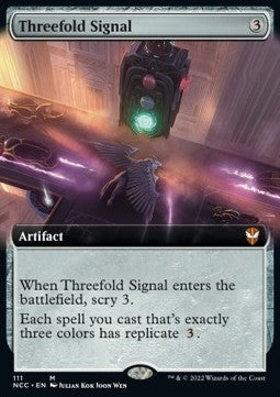 Threefold Signal⁣ - Commander: Streets of New Capenna: Extras⁣ (Mythic)⁣ [111]