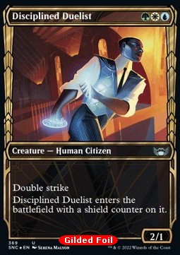 Disciplined Duelist (V.2)⁣ - Streets of New Capenna: Extras⁣ (Uncommon)⁣ [369]