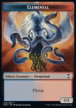 Elemental Token (UR 5/5) // Rogue (B 2/2)⁣ - Commander: Streets of New Capenna: Extras⁣ (Token)⁣ [T 32/7]