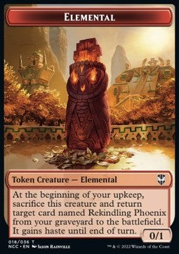 Elemental Token (R 0/1) // Copy Token⁣ - Commander: Streets of New Capenna: Extras⁣ (Token)⁣ [T 18/1]