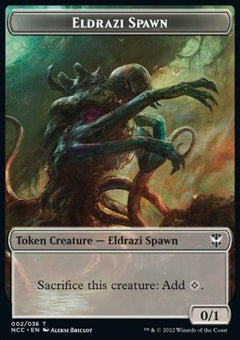 Eldrazi Spawn Token (C 0/1) // Human Token (W 1/1)⁣ - Commander: Streets of New Capenna: Extras⁣ (Token)⁣ [T 2/7]