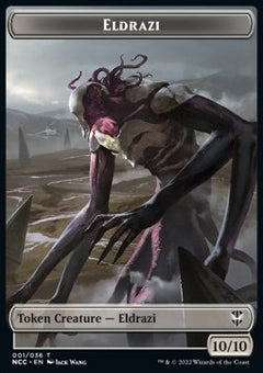 Eldrazi Token (C 10/10) // Human Soldier Token (W 1/1)⁣ - Commander: Streets of New Capenna: Extras⁣ (Token)⁣ [T 1/8]