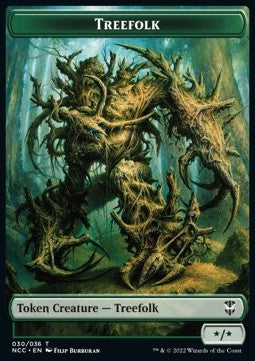 Treefolk Token (G */*) // Spider Token (G 1/2)⁣ - Commander: Streets of New Capenna: Extras⁣ (Token)⁣ [T 30/29]
