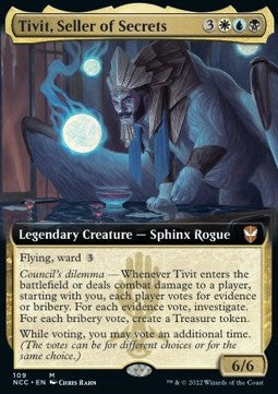 Tivit, Seller of Secrets⁣ - Commander: Streets of New Capenna: Extras⁣ (Mythic)⁣ [109]