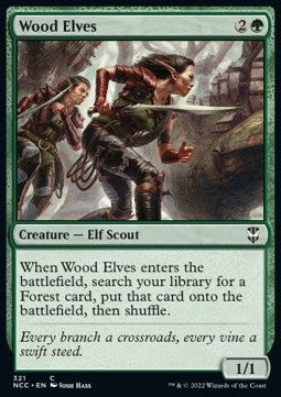 Wood Elves⁣ - Commander: Streets of New Capenna⁣ (Common)⁣ [321]