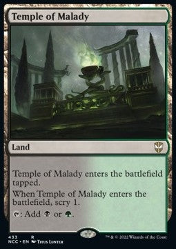Temple of Malady⁣ - Commander: Streets of New Capenna⁣ (Rare)⁣ [433]
