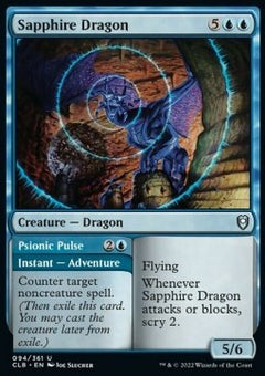Sapphire Dragon // Psionic Pulse⁣ - Commander Legends: Battle for Baldur's Gate⁣ (Uncommon)⁣ [94]