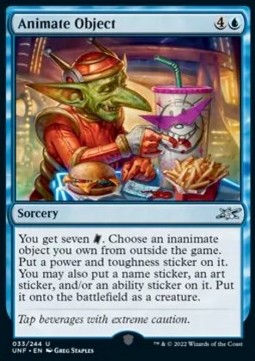 Animate Object⁣ - Unfinity⁣ (Uncommon)⁣ [33]