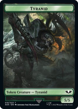 Tyranid Token (G 5/5) // Tyranid Token (G 1/1)⁣ - Universes Beyond: Warhammer 40,000⁣ (Token)⁣ [T 18/17]