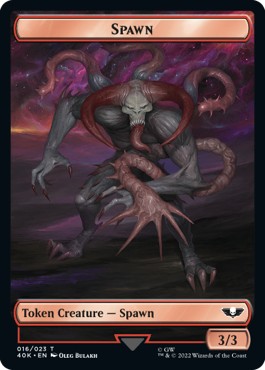 Spawn Token (R 3/3) // Plaguebearer of Nurgle Token (B 1/3)⁣ - Universes Beyond: Warhammer 40,000⁣ (Token)⁣ [T 16/15]