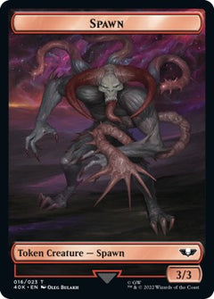Spawn Token (R 3/3) // Plaguebearer of Nurgle Token (B 1/3)⁣ - Universes Beyond: Warhammer 40,000⁣ (Token)⁣ [T 16/15]