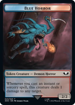 Blue Horror Token (UR 2/2) // Spawn Token (R 3/3)⁣ - Universes Beyond: Warhammer 40,000⁣ (Token)⁣ [T 20/16]