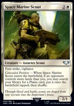 Space Marine Scout⁣ - Universes Beyond: Warhammer 40,000⁣ (Uncommon)⁣ [15]