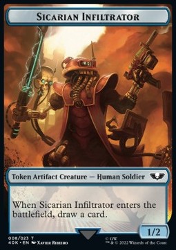 Sicarian Infiltrator Token (U 1/2) // Soldier Token (W 1/1)⁣ - Universes Beyond: Warhammer 40,000⁣ (Token)⁣ [T 8/3]