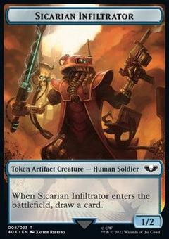 Sicarian Infiltrator Token (U 1/2) // Soldier Token (W 1/1)⁣ - Universes Beyond: Warhammer 40,000⁣ (Token)⁣ [T 8/3]