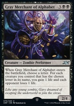 Gray Merchant of Alphabet⁣ - Unfinity⁣ (Uncommon)⁣ [75]