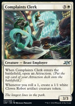 Complaints Clerk⁣ - Unfinity⁣ (Uncommon)⁣ [7]