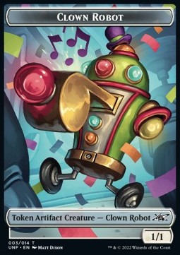 Clown Robot Token (Artifact 1/1) (V.2)⁣ - Unfinity: Extras⁣ (Token)⁣ [T 3]