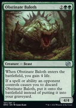 Obstinate Baloth⁣ - The Brothers' War⁣ (Uncommon)⁣ [187]