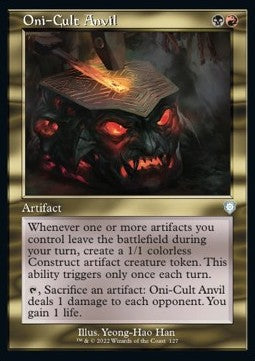 Oni-Cult Anvil⁣ - Commander: The Brothers' War⁣ (Uncommon)⁣ [127]