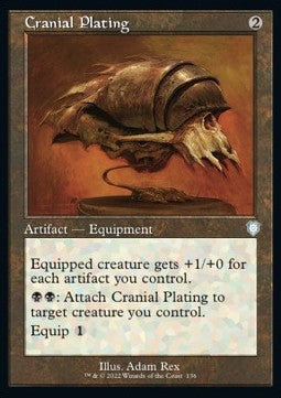 Cranial Plating⁣ - Commander: The Brothers' War⁣ (Uncommon)⁣ [136]