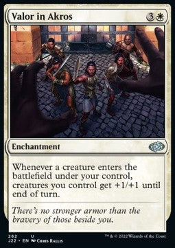 Valor in Akros⁣ - Jumpstart 2022⁣ (Uncommon)⁣ [262]