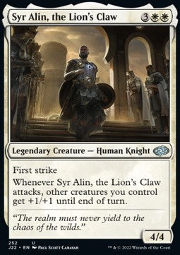 Syr Alin, the Lion's Claw⁣ - Jumpstart 2022⁣ (Uncommon)⁣ [252]