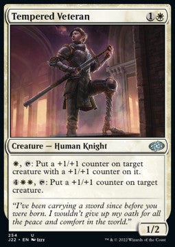 Tempered Veteran⁣ - Jumpstart 2022⁣ (Uncommon)⁣ [254]