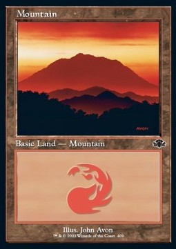 Mountain (V.2)⁣ - Dominaria Remastered⁣ (Land)⁣ [409]