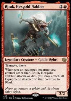 Rhuk, Hexgold Nabber (V.1)⁣ - Phyrexia: All Will Be One: Extras⁣ (Rare)⁣ [407]