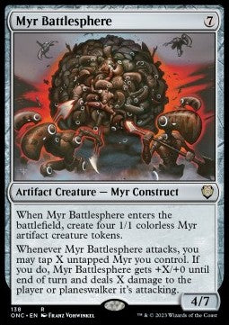Myr Battlesphere⁣ - Commander: Phyrexia: All Will Be One⁣ (Rare)⁣ [138]