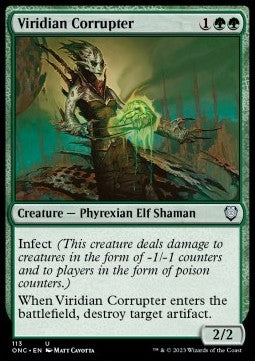 Viridian Corrupter⁣ - Commander: Phyrexia: All Will Be One⁣ (Uncommon)⁣ [113]
