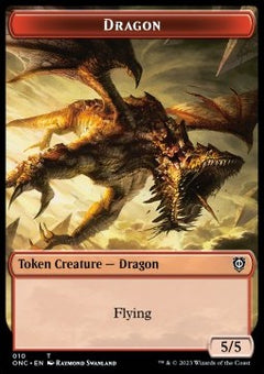 Dragon Token (R 5/5) // Kobolds of Kher Keep Token (R 0/1)⁣ - Commander: Phyrexia: All Will Be One: Extras⁣ (Token)⁣ [T 10/12]