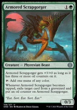 Armored Scrapgorger⁣ - Phyrexia: All Will Be One⁣ (Uncommon)⁣ [158]