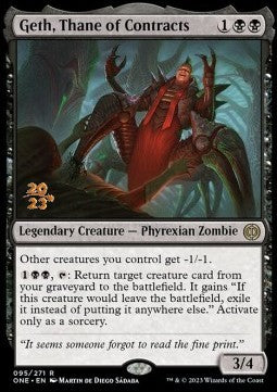 Geth, Thane of Contracts (V.1) - Phyrexia: All Will Be One: Promos (Rare) [PONE-95]