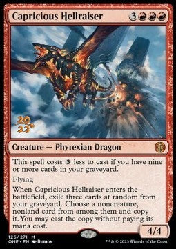 Capricious Hellraiser (V.1) - Phyrexia: All Will Be One: Promos (Mythic) [PONE-125]