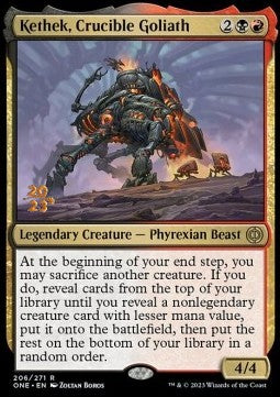 Kethek, Crucible Goliath (V.1) - Phyrexia: All Will Be One: Promos (Rare) [PONE-206]