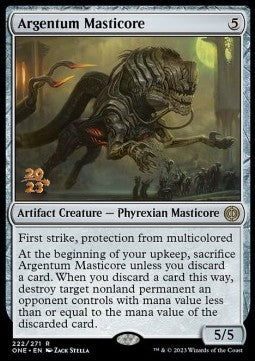 Argentum Masticore (V.1) - Phyrexia: All Will Be One: Promos (Rare) [PONE-222]