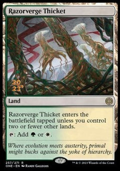Razorverge Thicket (V.1) - Phyrexia: All Will Be One: Promos (Rare) [PONE-257]