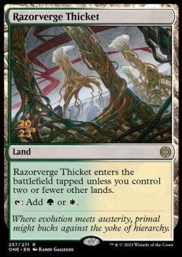 Razorverge Thicket (V.1) - Phyrexia: All Will Be One: Promos (Rare) [PONE-257]