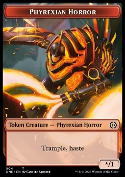 Phyrexian Horror Token (R */1) // Phyrexian Mite Token (A 1/1)⁣ - Phyrexia: All Will Be One: Extras⁣ (Token)⁣ [T 4/11]