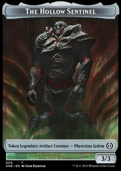 The Hollow Sentinel Token (A 3/3) // Rebel Token (R 2/2)⁣ - Phyrexia: All Will Be One: Extras⁣ (Token)⁣ [T 9/5]