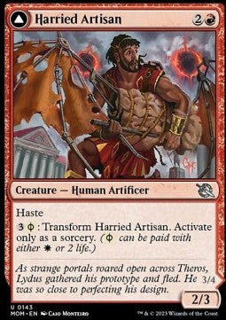 Harried Artisan // Phyrexian Skyflayer⁣ - March of the Machine⁣ (Uncommon)⁣ [143]