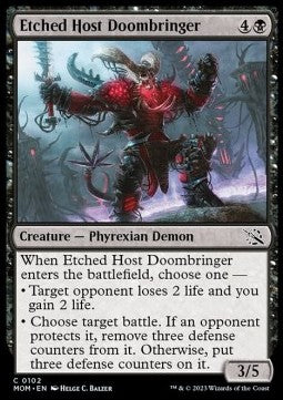 Etched Host Doombringer⁣ - March of the Machine⁣ (Common)⁣ [102]