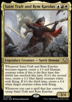 Saint Traft and Rem Karolus⁣ - Commander: March of the Machine⁣ (Mythic)⁣ [9]