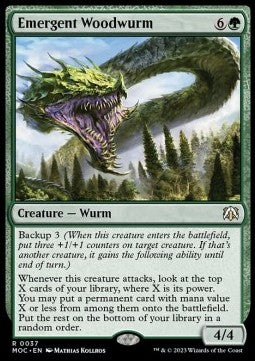 Emergent Woodwurm⁣ - Commander: March of the Machine⁣ (Rare)⁣ [37]