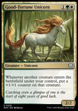 Good-Fortune Unicorn⁣ - Commander: March of the Machine⁣ (Uncommon)⁣ [326]